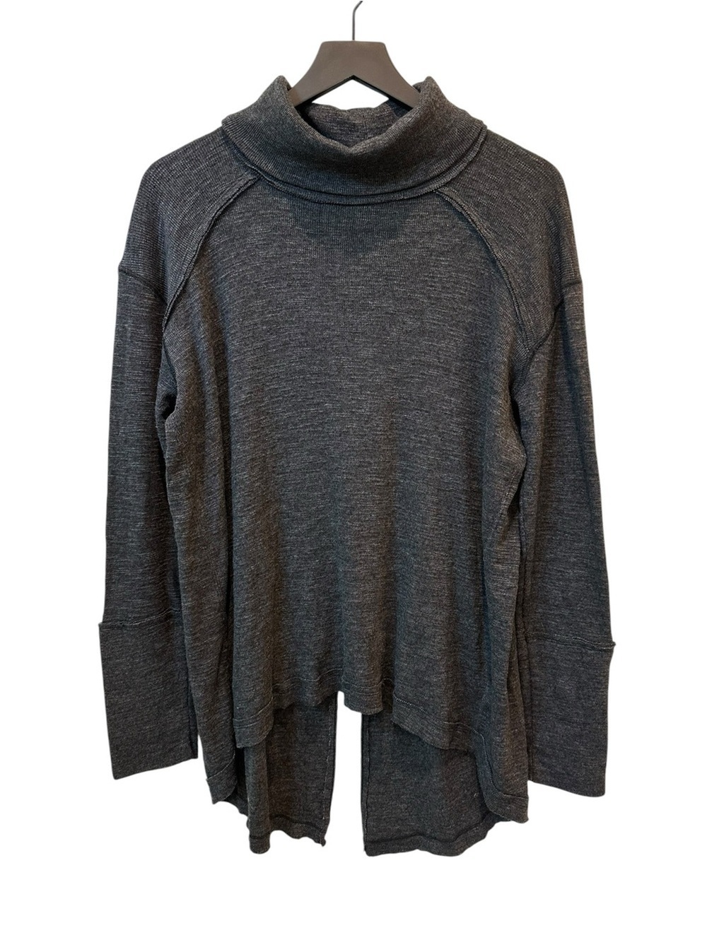We The Free Gray Long Sleeve Turtleneck Sweater
